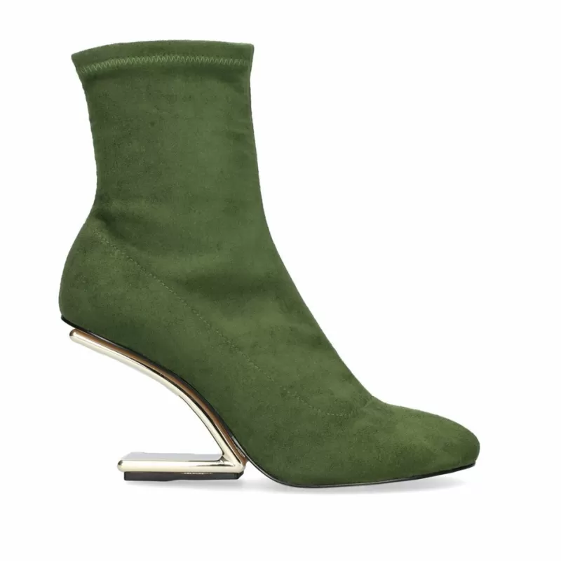 Ankle Boots>Exe Shoes Ankle Boots Microfiber Maggie-600 Green