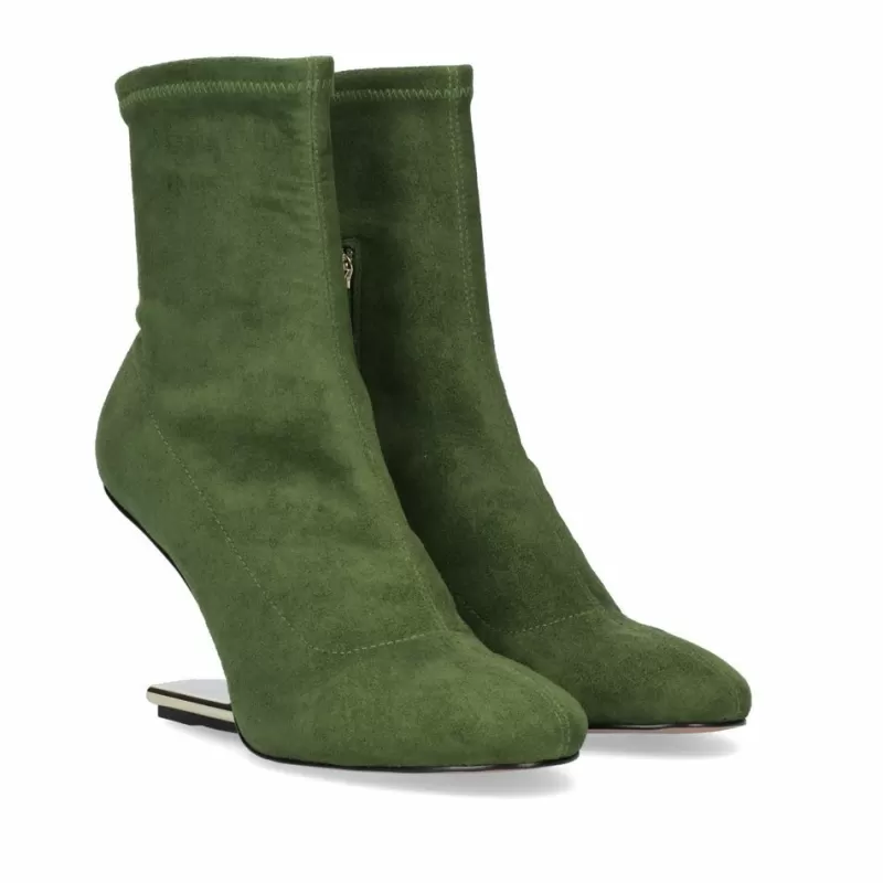 Ankle Boots>Exe Shoes Ankle Boots Microfiber Maggie-600 Green