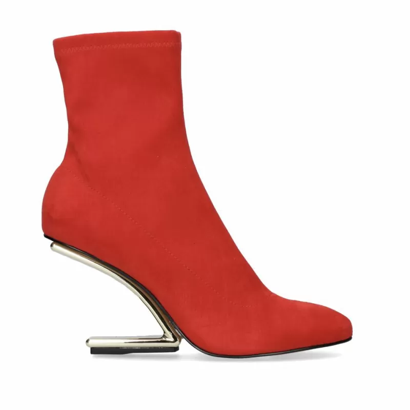 Ankle Boots>Exe Shoes Ankle Boots Microfiber Maggie-600 Red