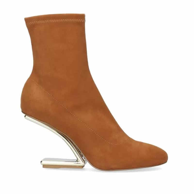 Ankle Boots>Exe Shoes Ankle Boots Microfiber Maggie-600 Tan