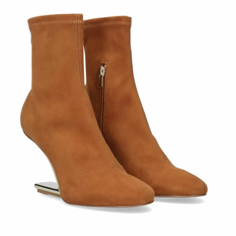 Ankle Boots>Exe Shoes Ankle Boots Microfiber Maggie-600 Tan