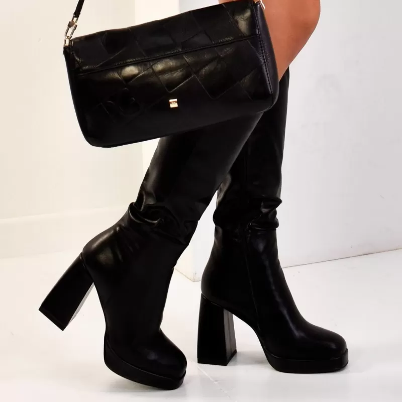 Boots>Exe Shoes Boot Made Of High Rigid Cane W1966D-25 In Black