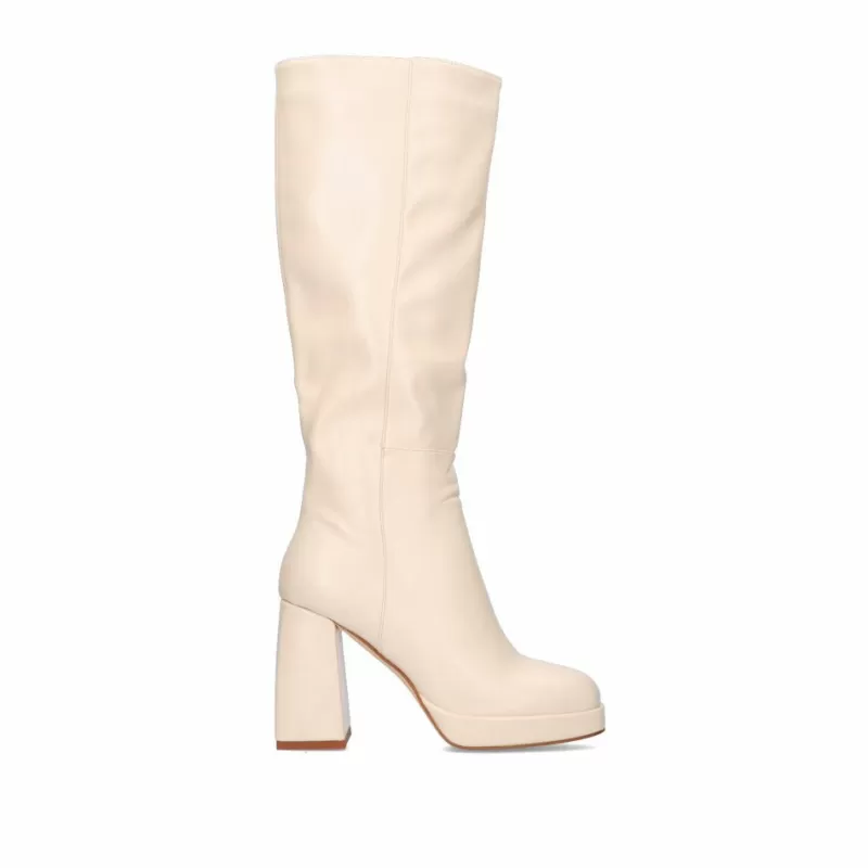 Boots>Exe Shoes Boot Of High Rigid Cane W1966D-25 In Beige Colour