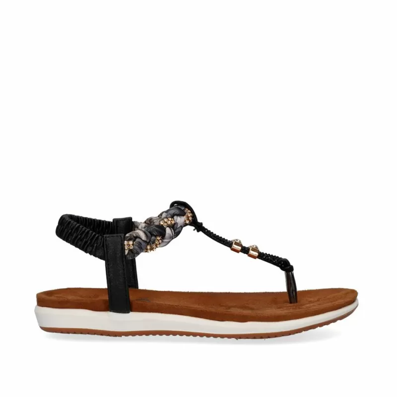 Flat Sandals>Exe Shoes Flat Finger Sandals F8043-32A Black