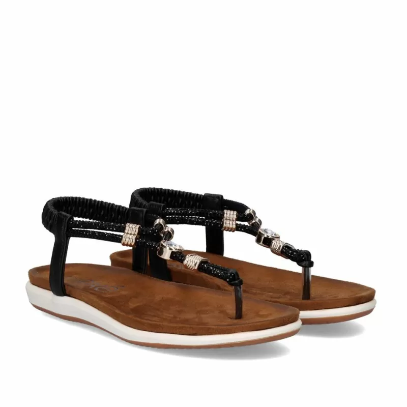 Flat Sandals>Exe Shoes Flat Finger Sandals F8043-33A Black