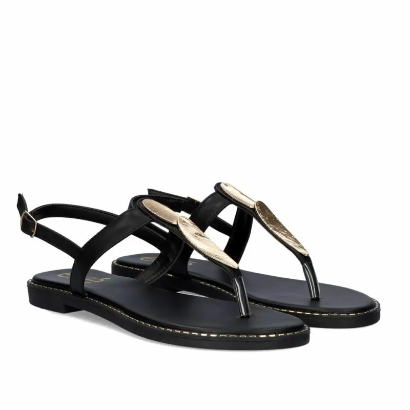 Flat Sandals>Exe Shoes Flat Sandal 23V P3375-57 Black