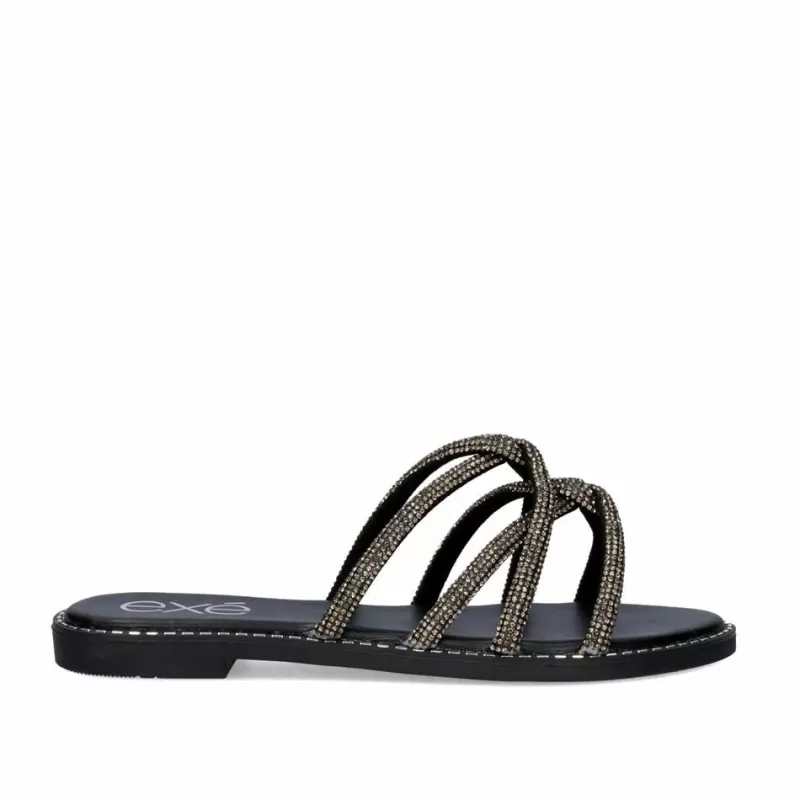 Flat Sandals>Exe Shoes Flat Sandal 23V P3375-74 Black