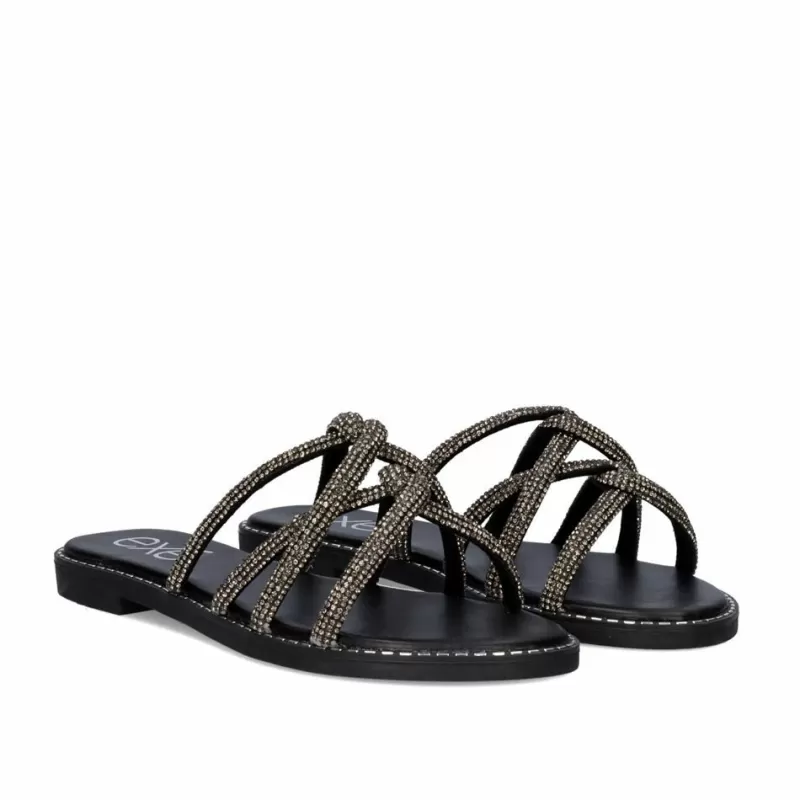 Flat Sandals>Exe Shoes Flat Sandal 23V P3375-74 Black