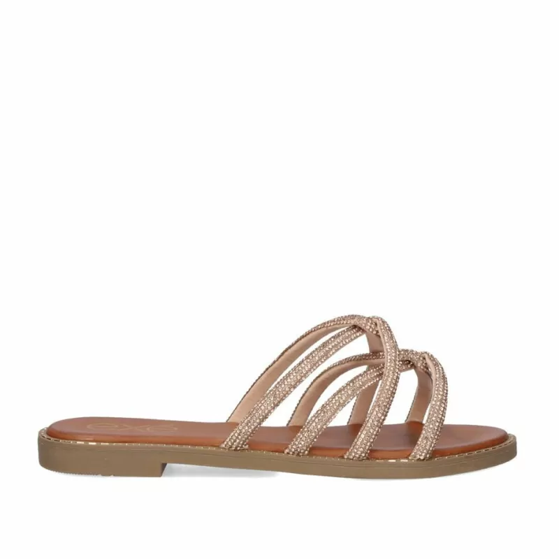 Flat Sandals>Exe Shoes Flat Sandal 23V P3375-74 Pink Gold