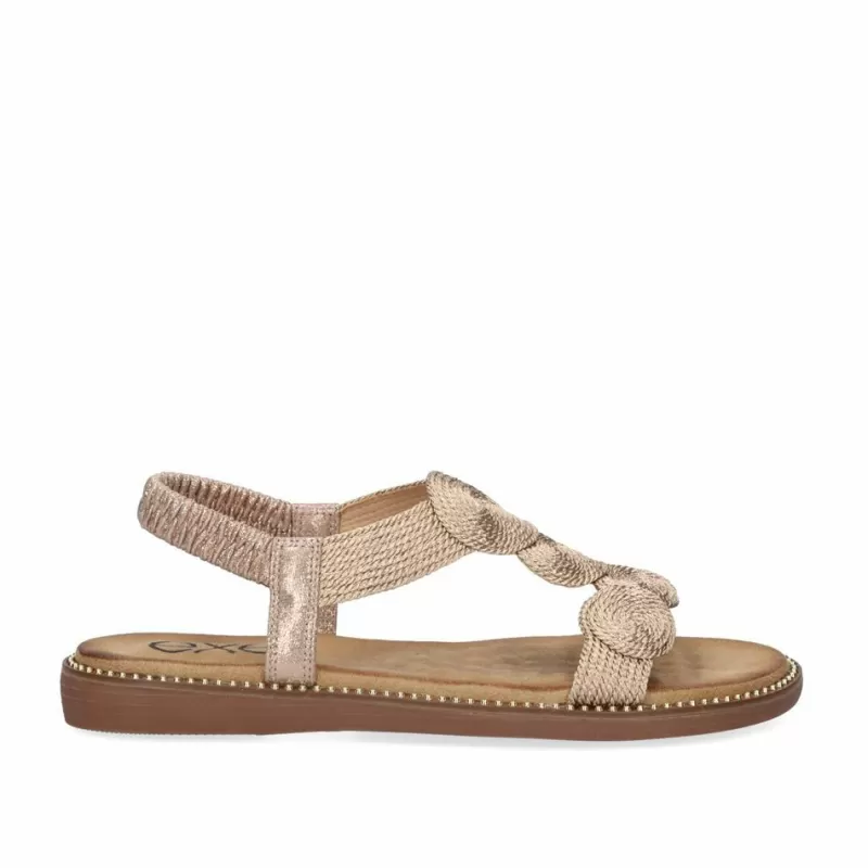 Flat Sandals>Exe Shoes Flat Sandal 23V Zf1982-E2 Pink Gold