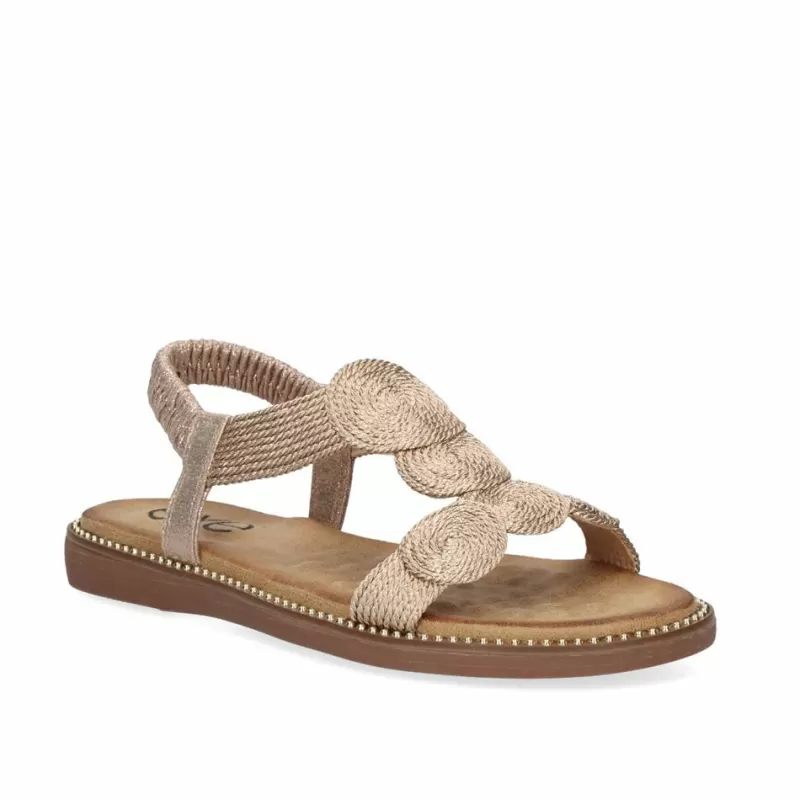 Flat Sandals>Exe Shoes Flat Sandal 23V Zf1982-E2 Pink Gold