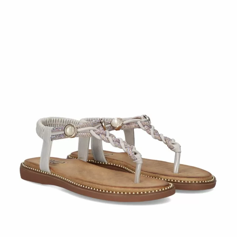 Flat Sandals>Exe Shoes Flat Sandal 23V Zf1982-P4 Silver