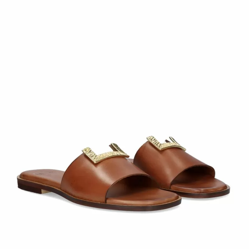 Flat Sandals>Exe Shoes Flat Sandal 605 Kytnos Brown