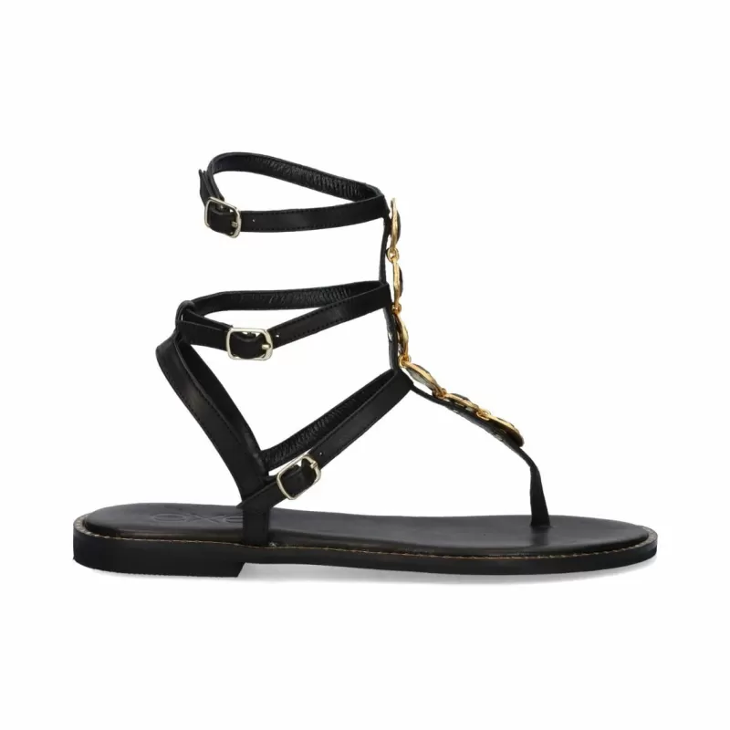 Flat Sandals>Exe Shoes Flat Sandal 637 Alicante Black