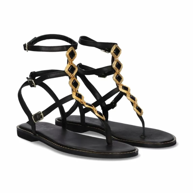 Flat Sandals>Exe Shoes Flat Sandal 637 Alicante Black