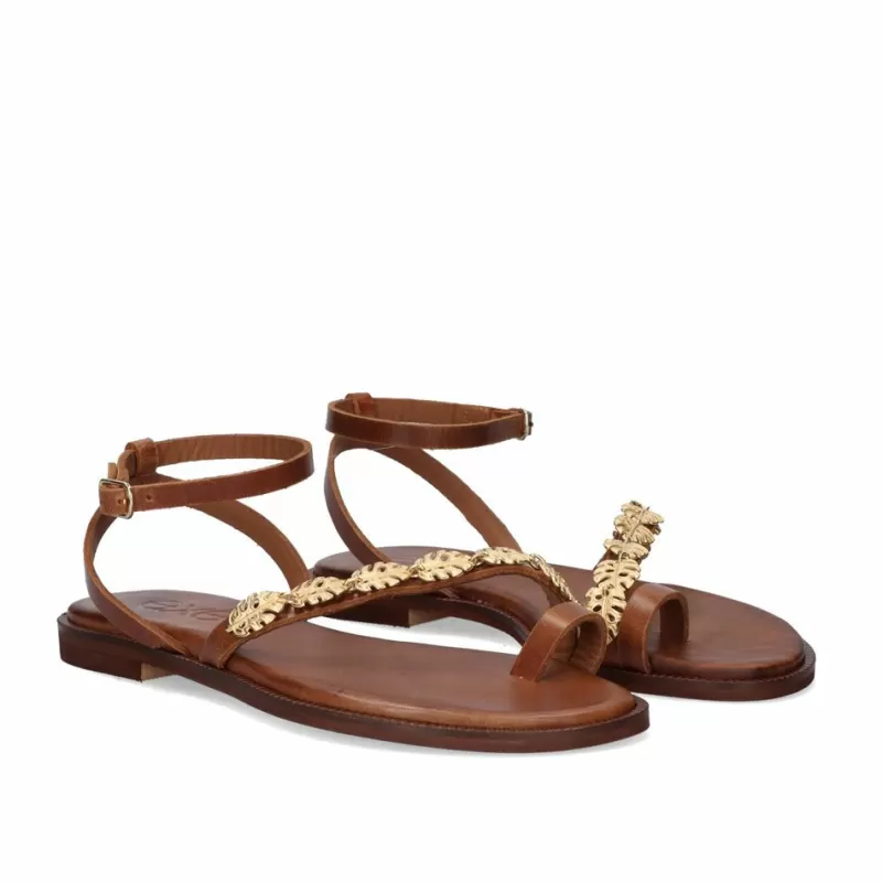 Flat Sandals>Exe Shoes Flat Sandal 637 Alicante Tan