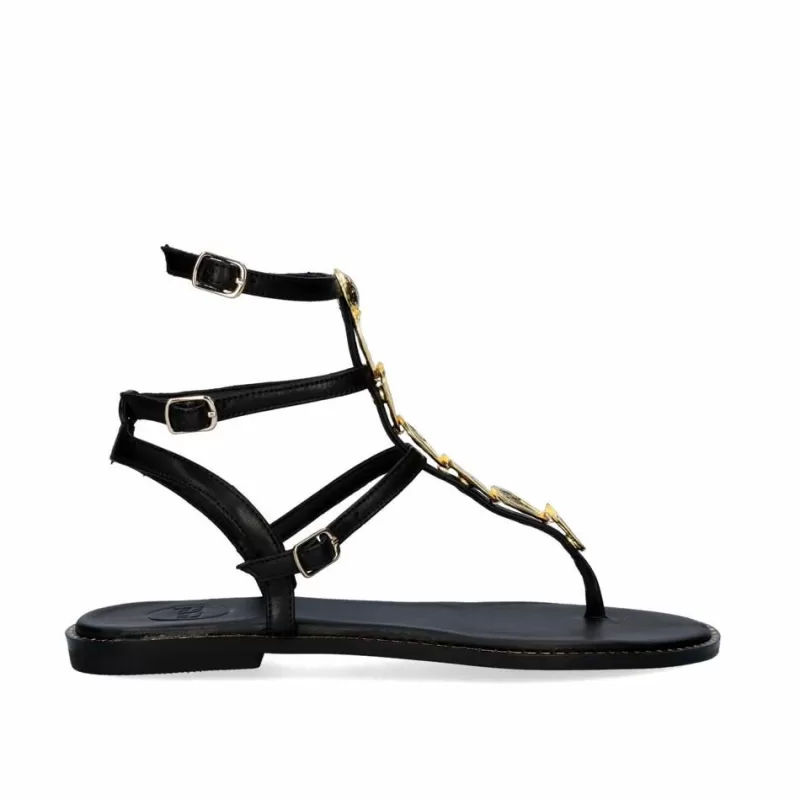 Flat Sandals>Exe Shoes Flat Sandal 679 Chios Black