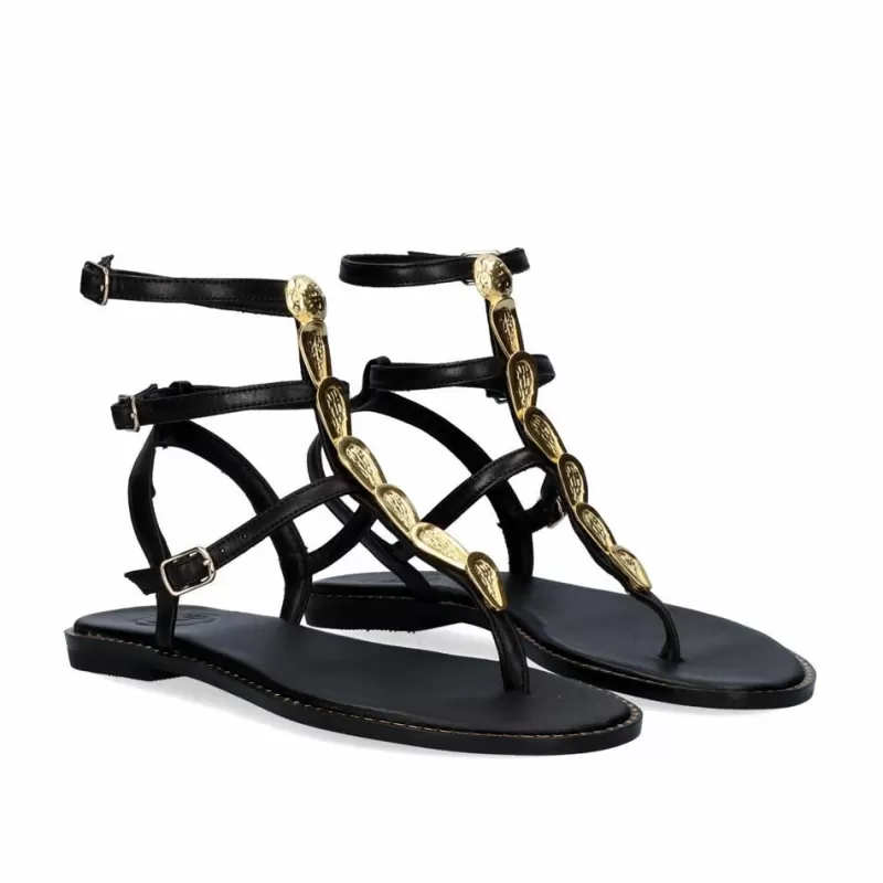 Flat Sandals>Exe Shoes Flat Sandal 679 Chios Black