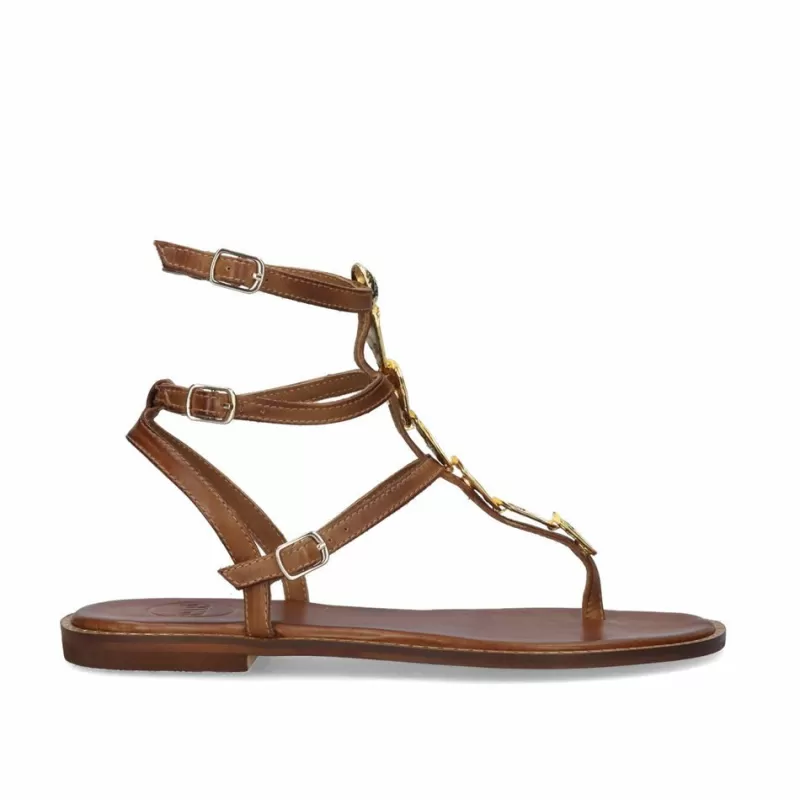 Flat Sandals>Exe Shoes Flat Sandal 679 Chios Brown