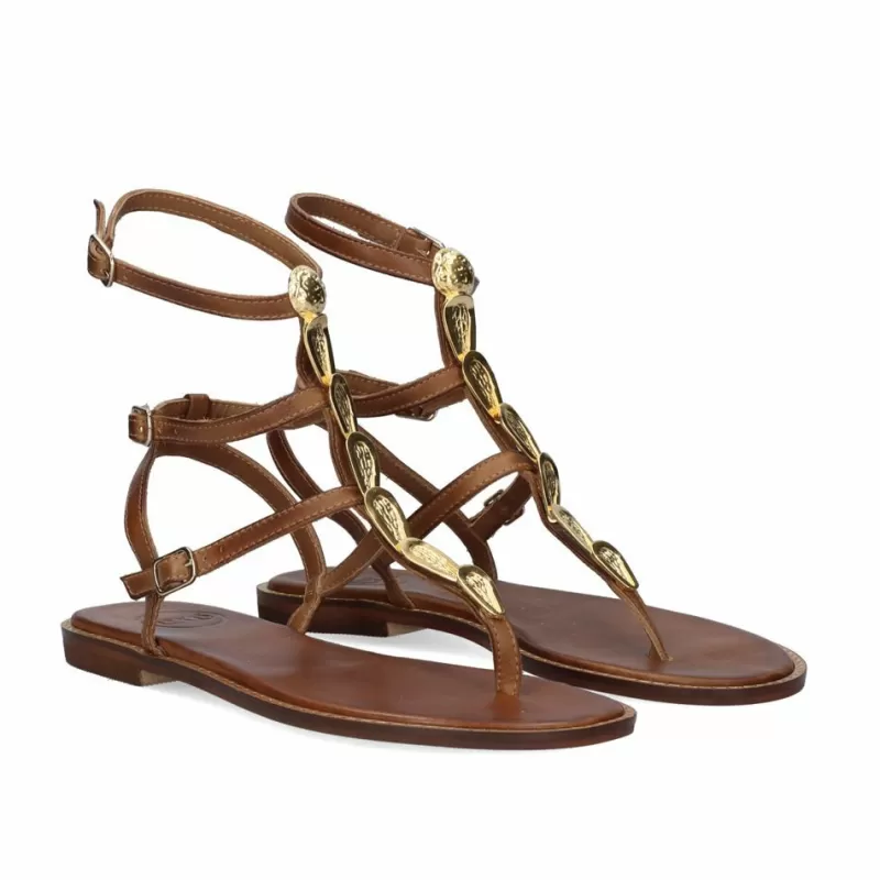 Flat Sandals>Exe Shoes Flat Sandal 679 Chios Brown