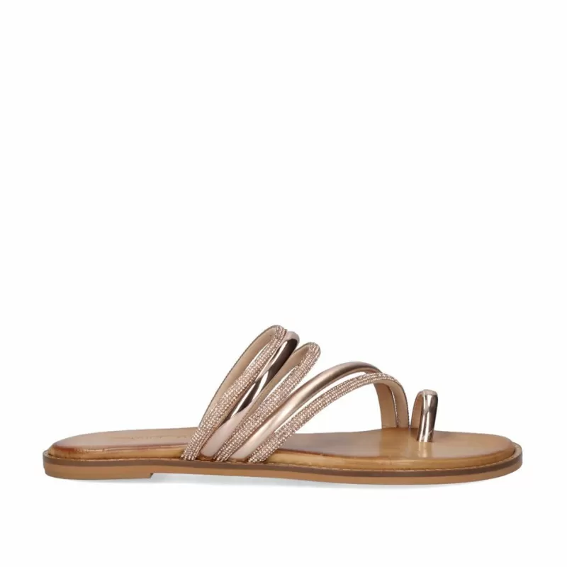 Flat Sandals>Exe Shoes Flat Sandal 851 Chios Pink Gold