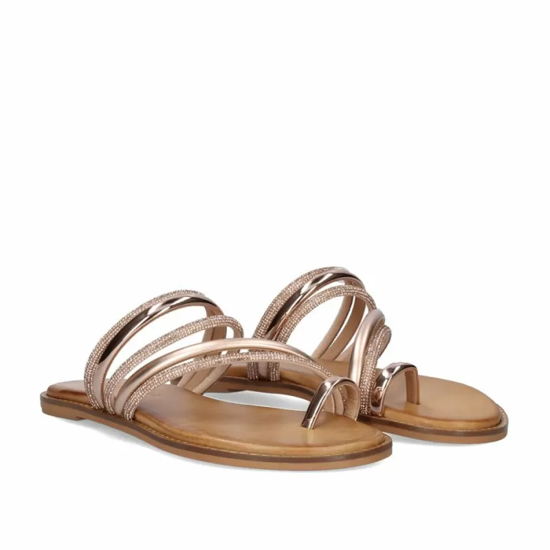 Flat Sandals>Exe Shoes Flat Sandal 851 Chios Pink Gold