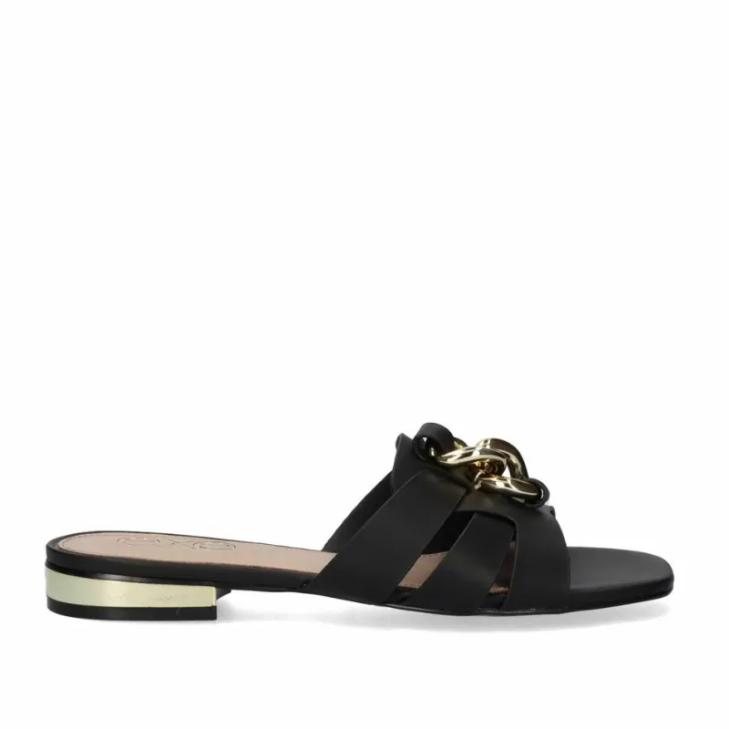 Flat Sandals>Exe Shoes Flat Sandal Amelia-641 Black