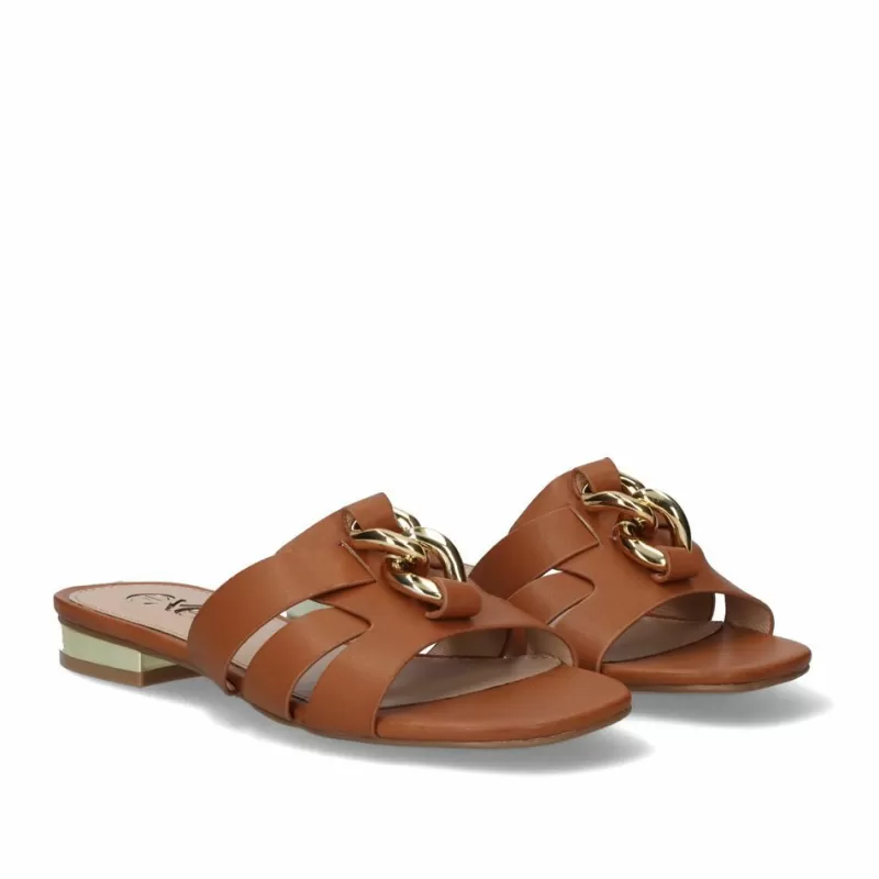 Flat Sandals>Exe Shoes Flat Sandal Amelia-641 Tan