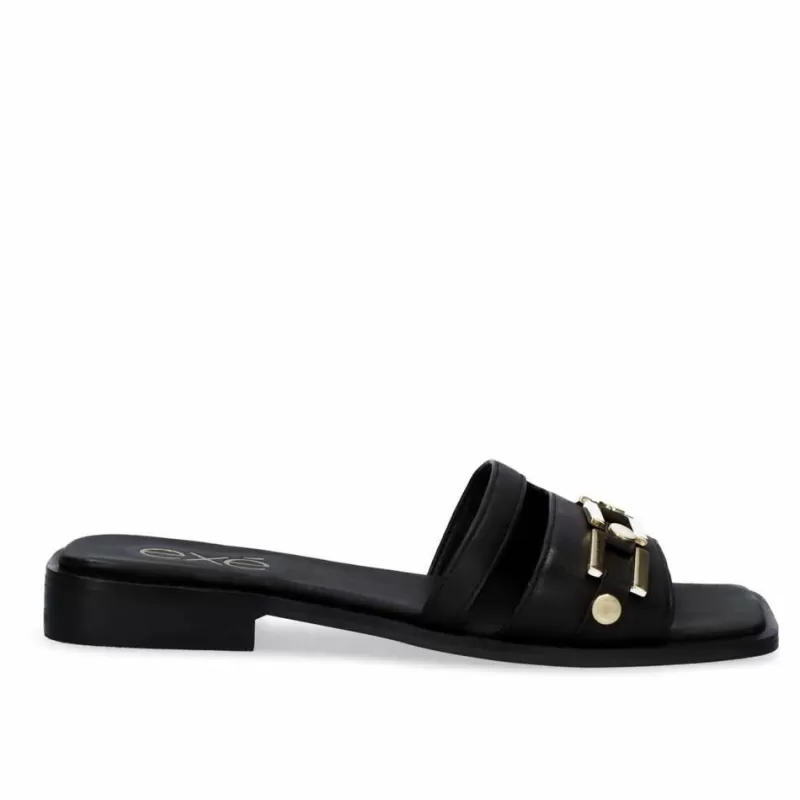 Flat Sandals>Exe Shoes Flat Sandal Annie-220 Black