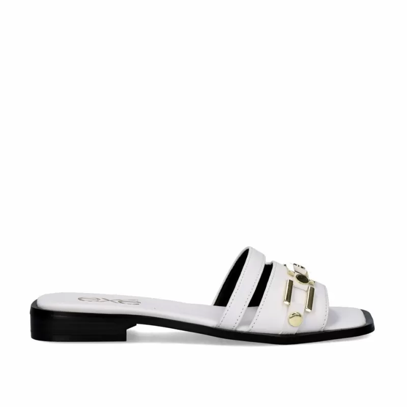 Flat Sandals>Exe Shoes Flat Sandal Annie-220 White