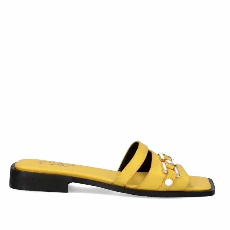 Flat Sandals>Exe Shoes Flat Sandal Annie-220 Yellow