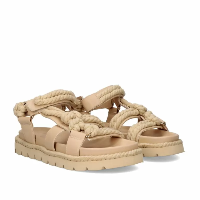 Flat Sandals>Exe Shoes Flat Sandal Daphne-780 Beige