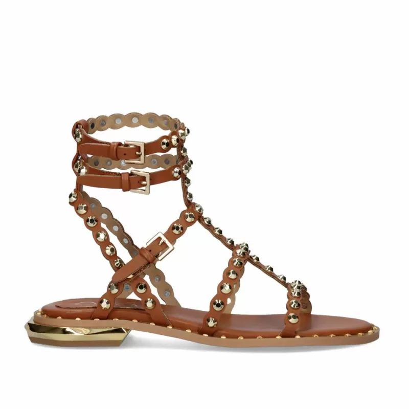 Flat Sandals>Exe Shoes Flat Sandal Exe Vf2056-2 Tan