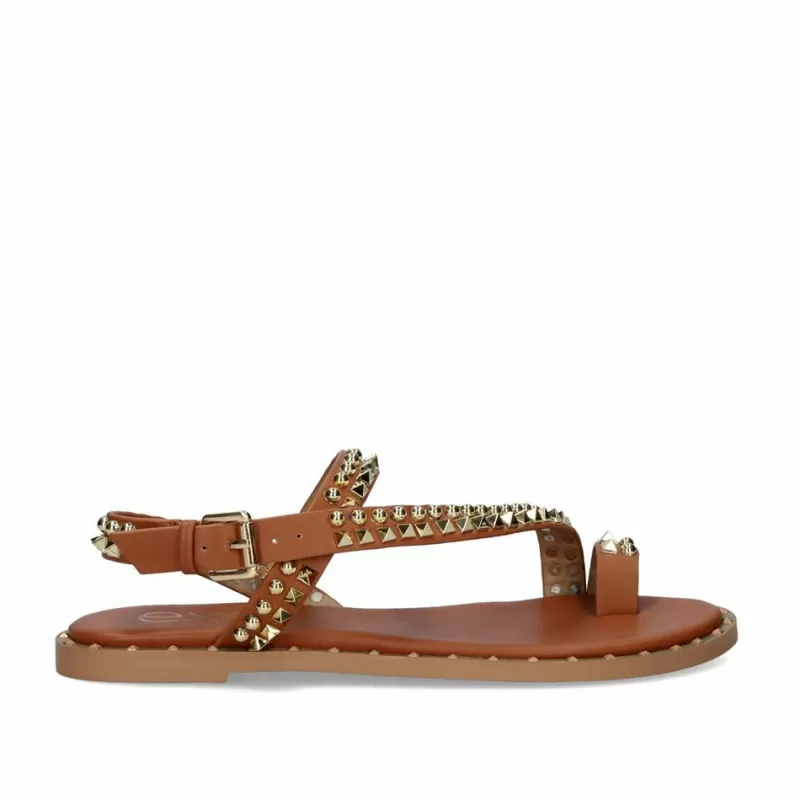 Flat Sandals>Exe Shoes Flat Sandal Exe Vf239D-75 Tan