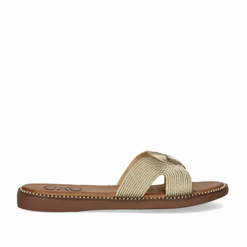 Flat Sandals>Exe Shoes Flat Sandal Exe Zf1982-E1 Gold