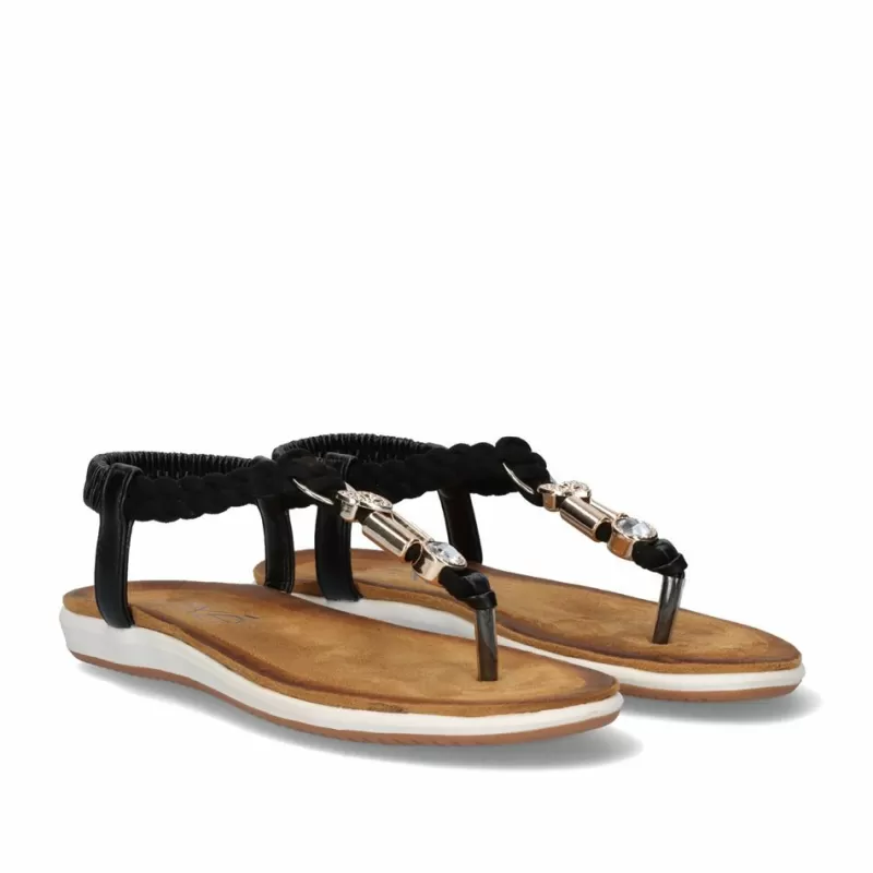 Flat Sandals>Exe Shoes Flat Sandal F8043-Ex15 Black