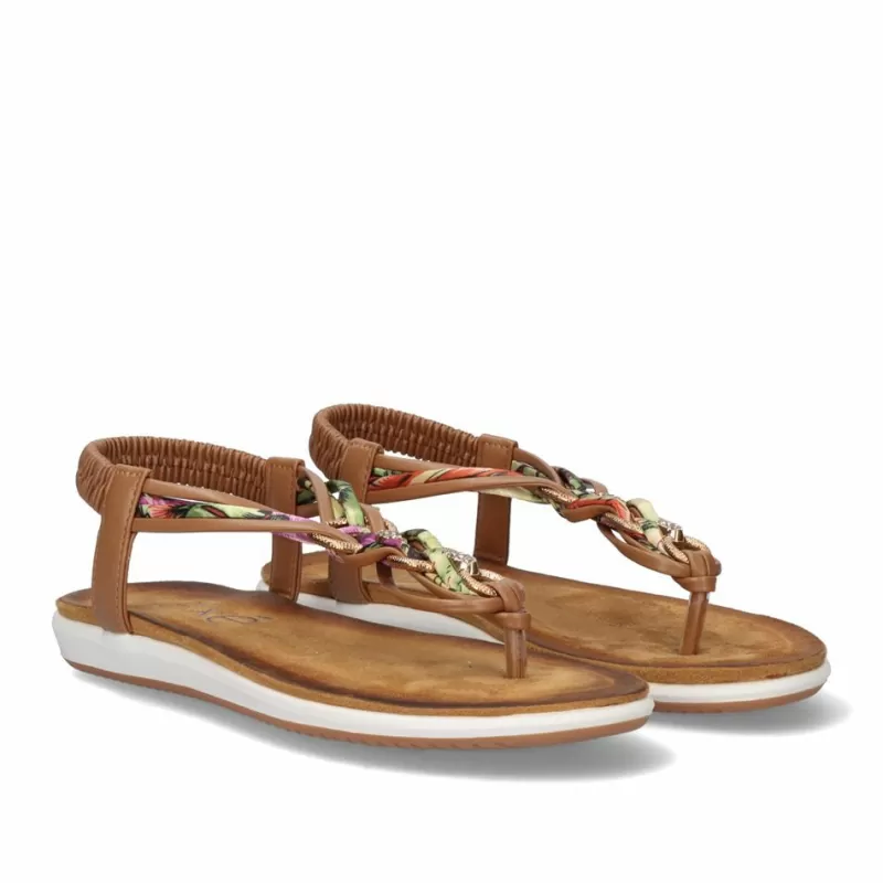 Flat Sandals>Exe Shoes Flat Sandal F8043-Ex4 Brown