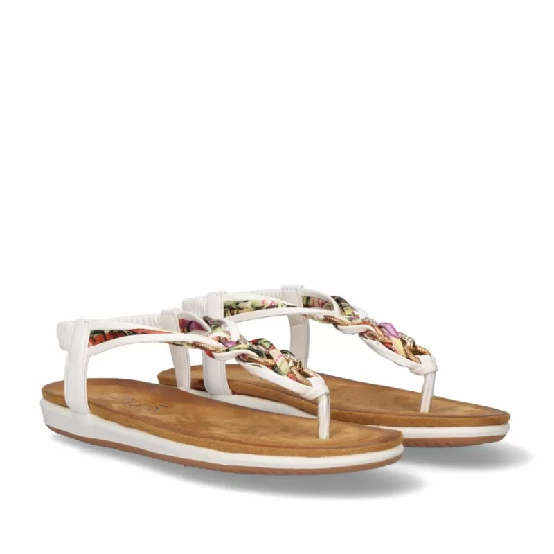 Flat Sandals>Exe Shoes Flat Sandal F8043-Ex4 White