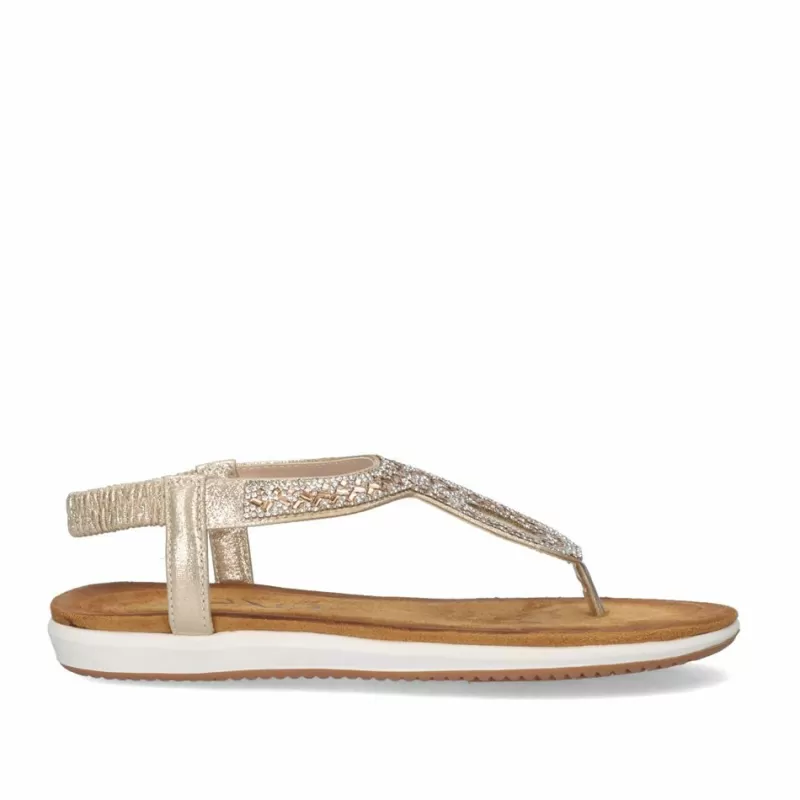 Flat Sandals>Exe Shoes Flat Sandal F8043-Ex8 Gold