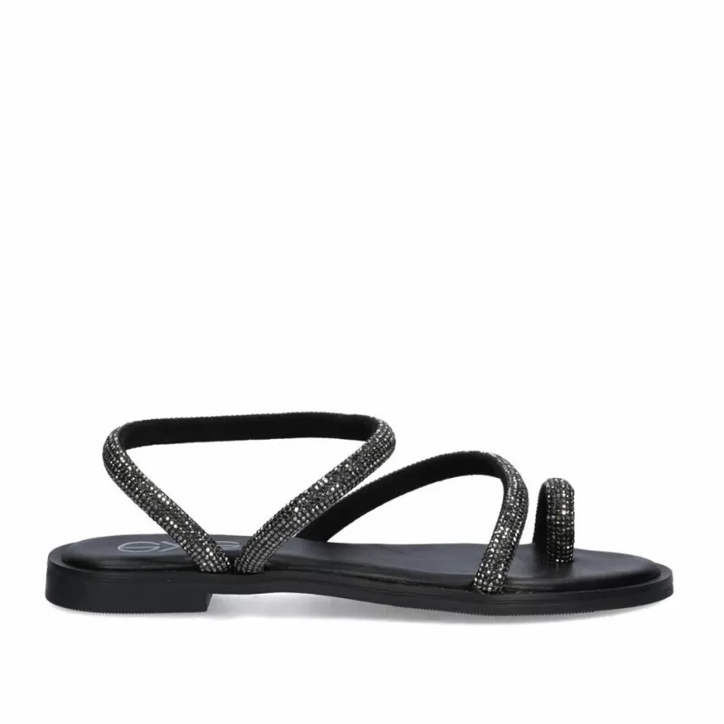 Flat Sandals>Exe Shoes Flat Sandal P3300-1063 Black