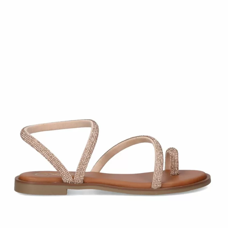 Flat Sandals>Exe Shoes Flat Sandal P3300-1063 Pink Gold