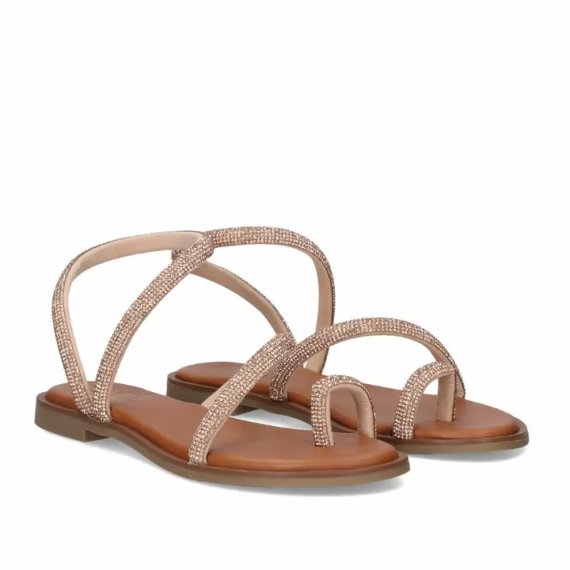 Flat Sandals>Exe Shoes Flat Sandal P3300-1063 Pink Gold