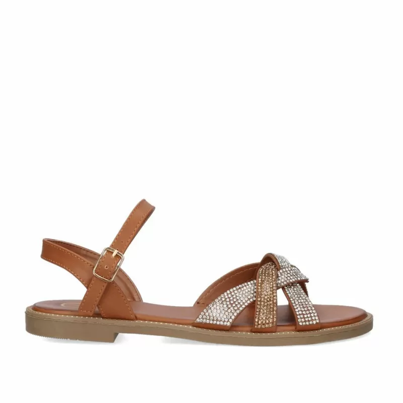 Flat Sandals>Exe Shoes Flat Sandal P3374-417 Camel