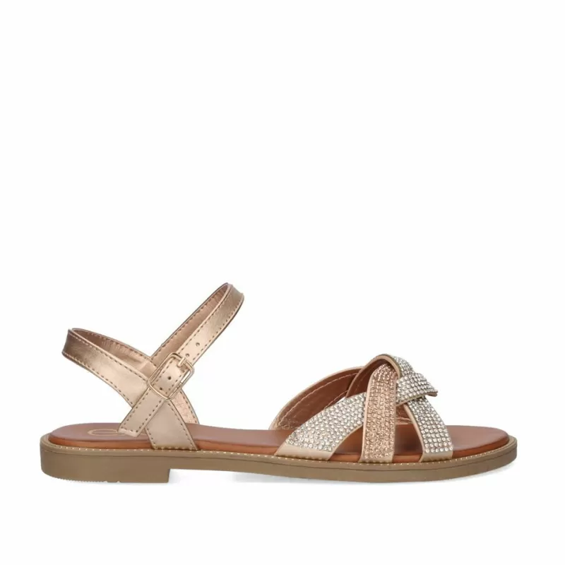 Flat Sandals>Exe Shoes Flat Sandal P3374-417 Pink Gold