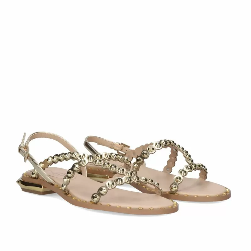 Flat Sandals>Exe Shoes Flat Sandal Vf2056-1 Gold