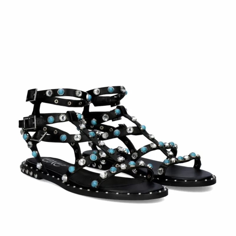 Flat Sandals>Exe Shoes Flat Sandal Vf239-65 Black