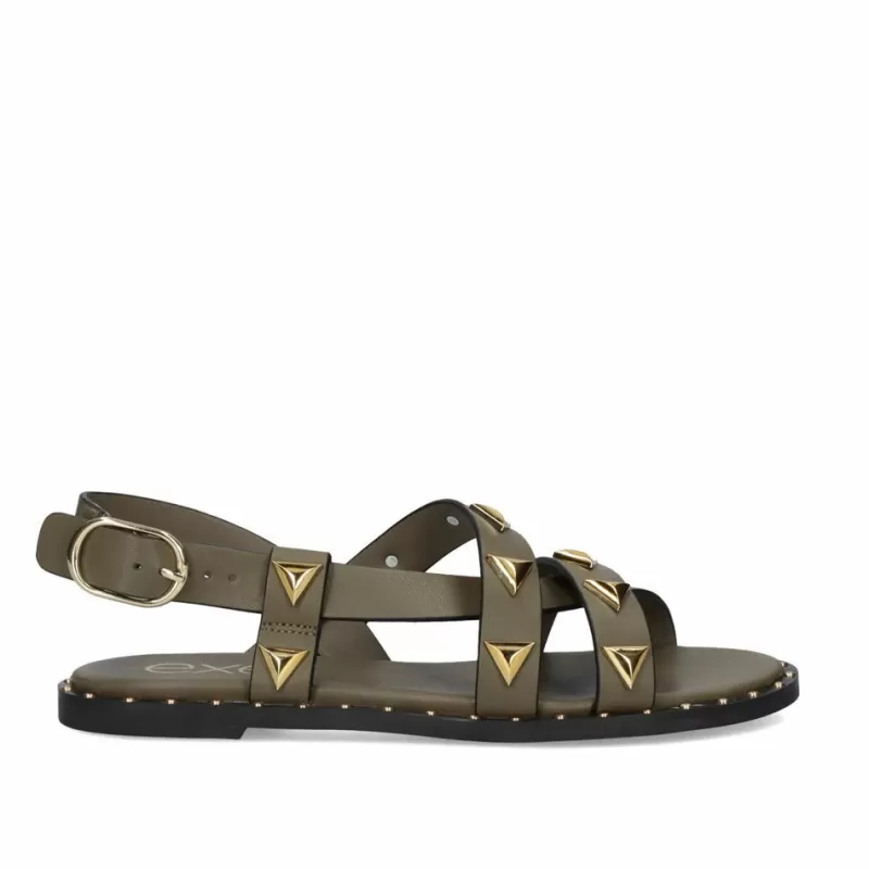 Flat Sandals>Exe Shoes Flat Sandal Vf239-73 Khaki