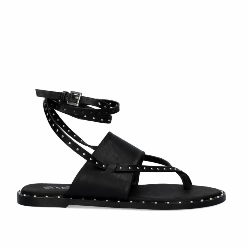 Flat Sandals>Exe Shoes Flat Sandal Vf239D-66 Black