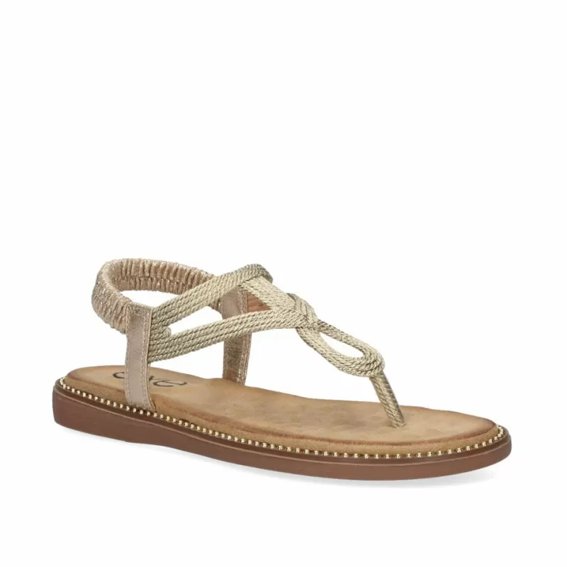 Flat Sandals>Exe Shoes Flat Sandal Zf1982-E3 Gold