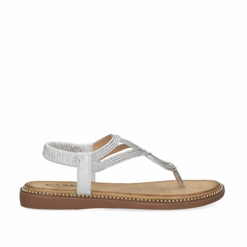 Flat Sandals>Exe Shoes Flat Sandal Zf1982-E3 Silver